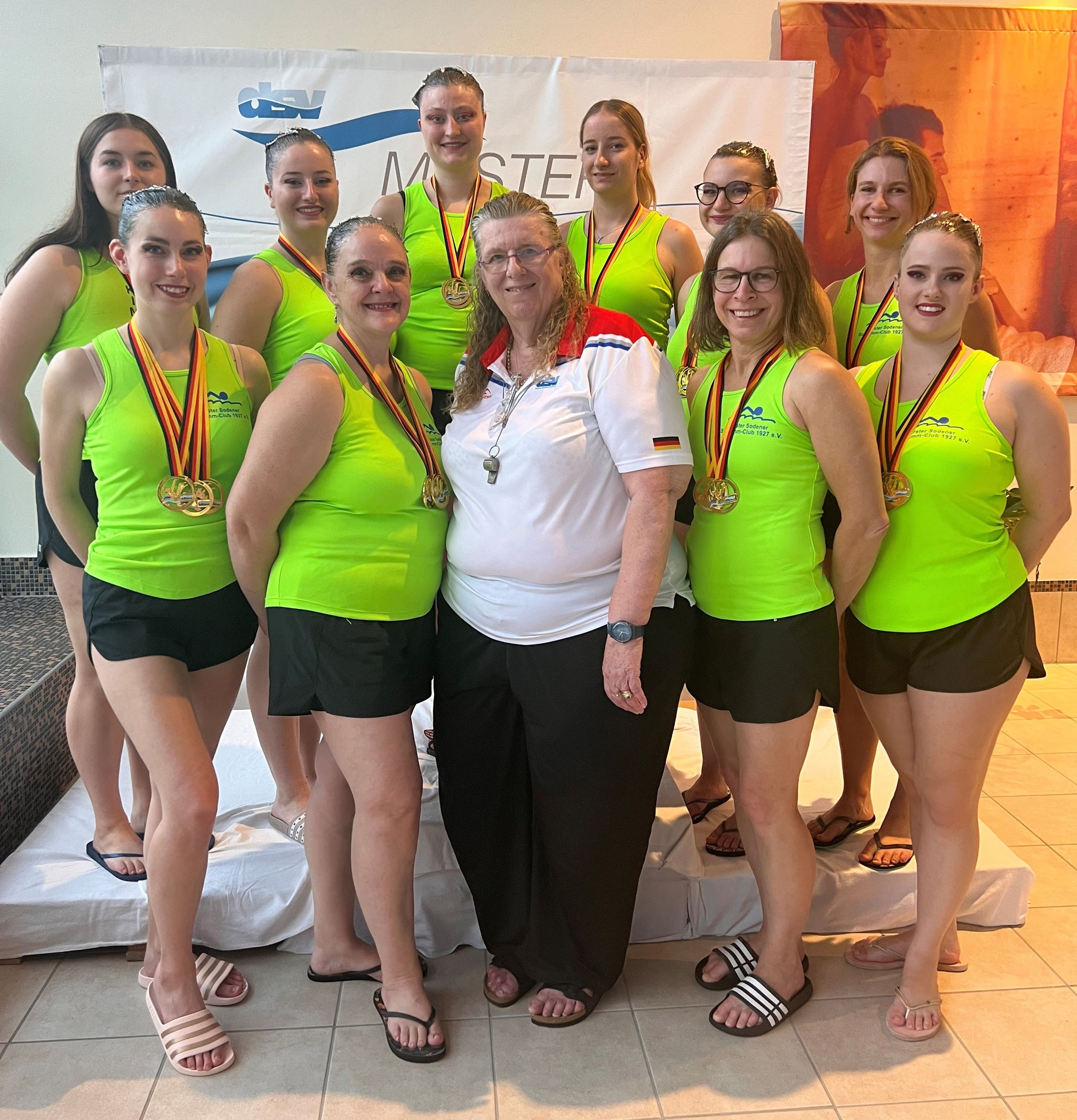 Das Team mit Trainerin Annette Gäßler